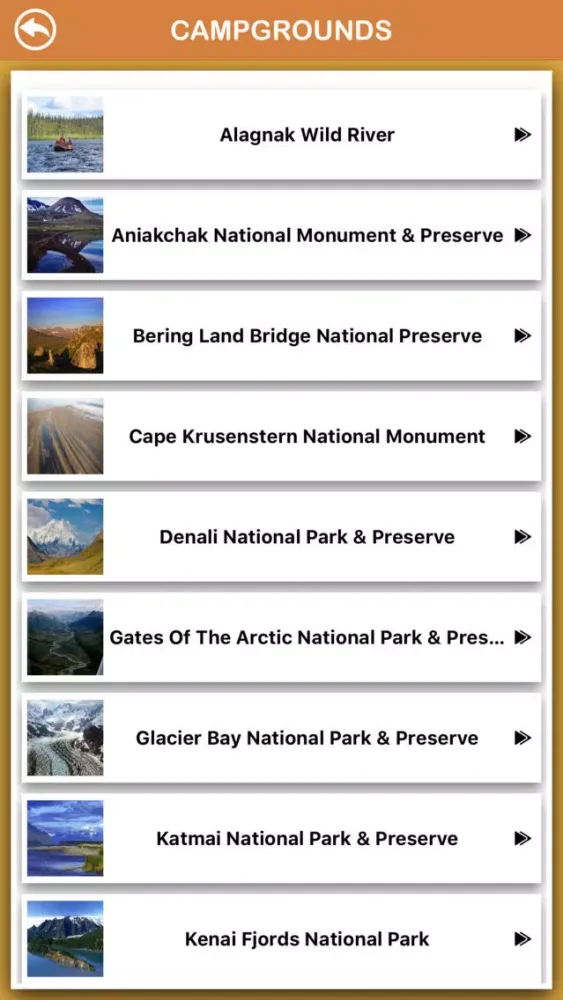 Capturas de tela do Alaska Parks National & State