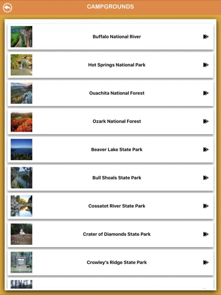 Arkansas National Parks iPad 應用截圖