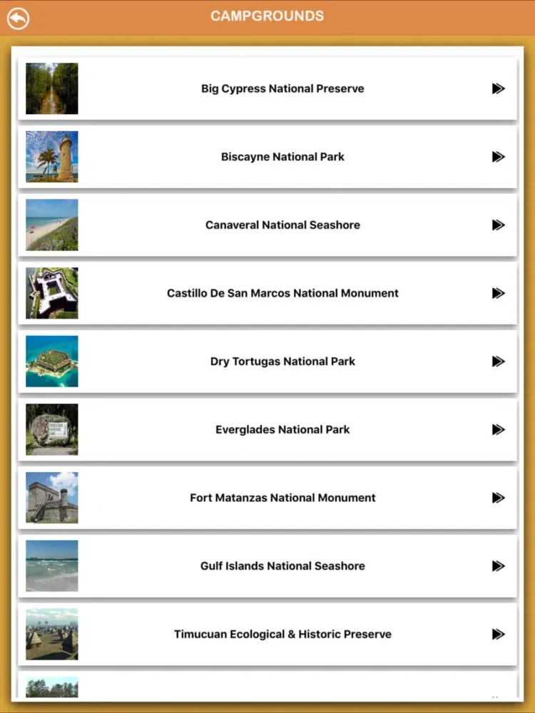 Florida National Parks iPad 应用截图