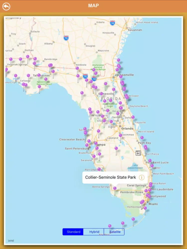 Florida National Parks iPad 应用截图