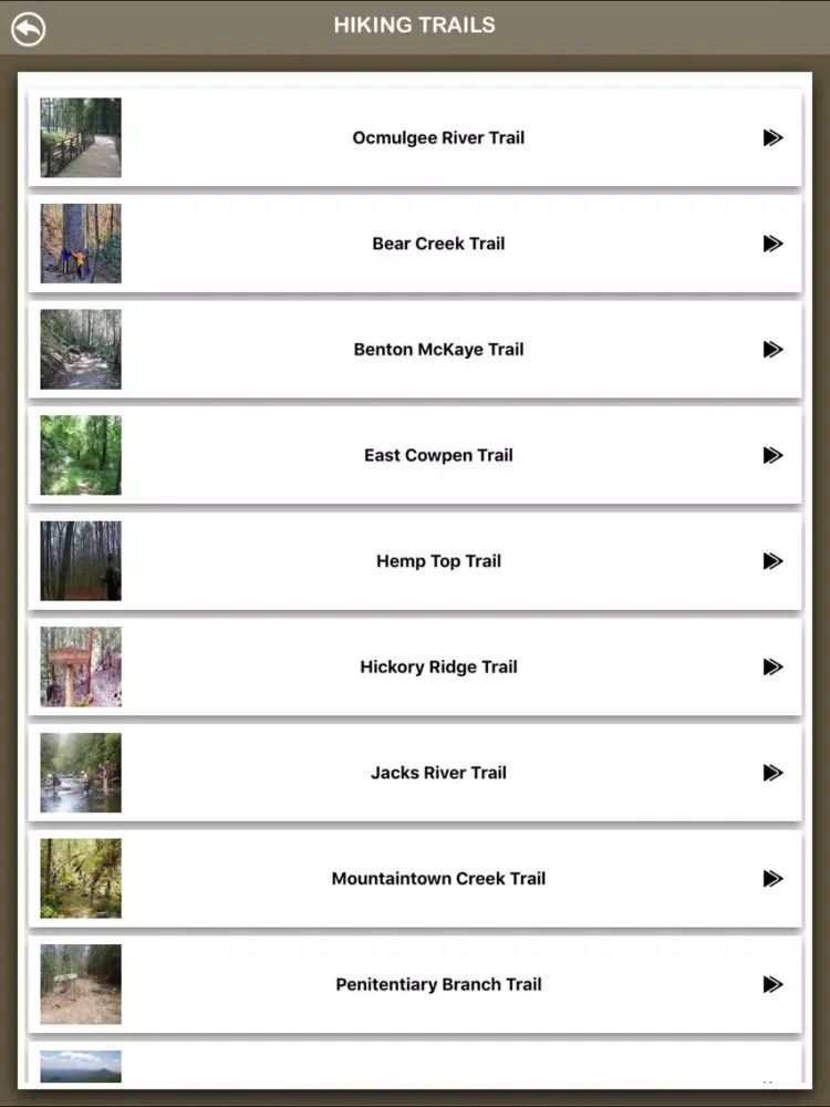 Georgia Hiking Trails iPad  Ekran Görüntüleri