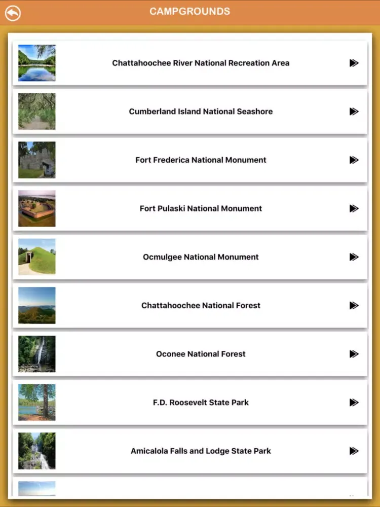 Скриншоты Georgia National Parks iPad 