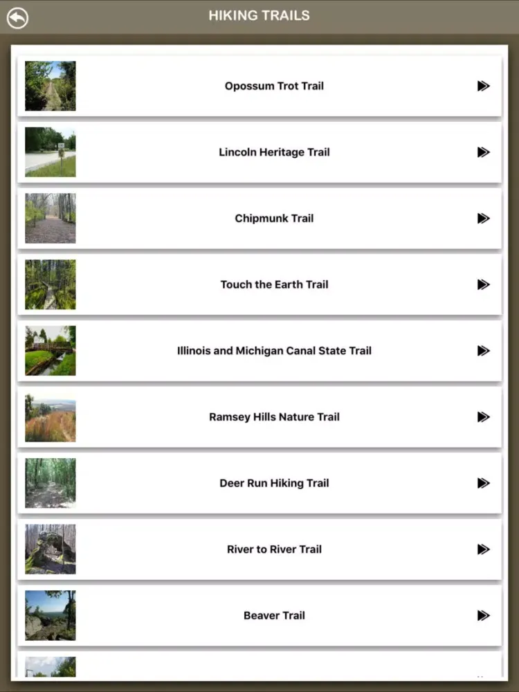 Screenshot di Illinois Hiking Trails iPad 