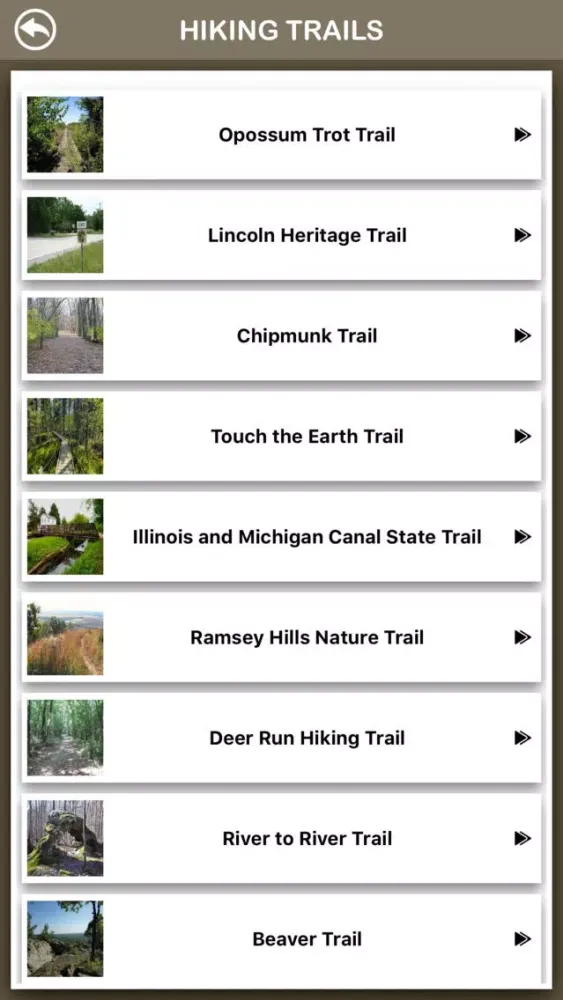 Screenshot di Illinois Hiking Trails