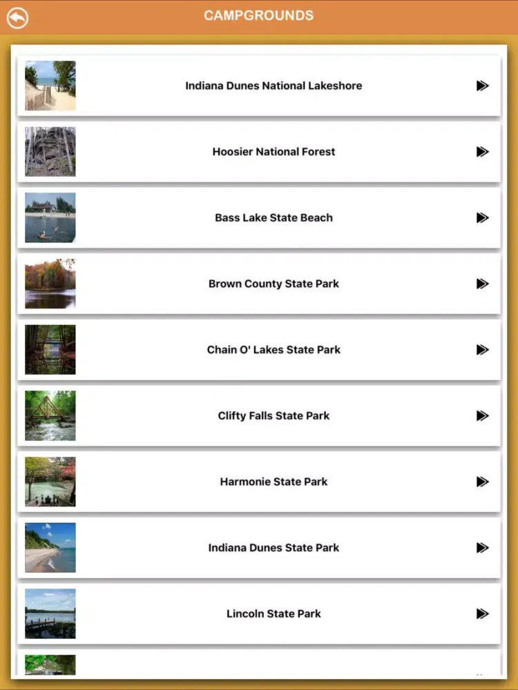 Captures d'écran de Indiana National Parks iPad 