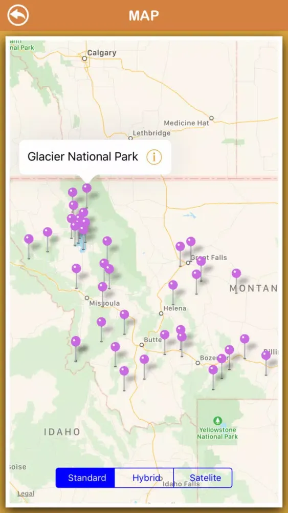ภาพหน้าจอของ Montana National Parks