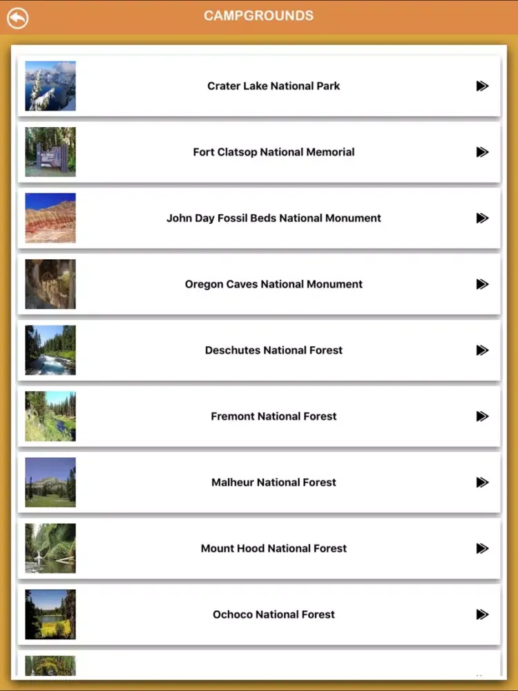 Oregon National Parks iPad 应用截图