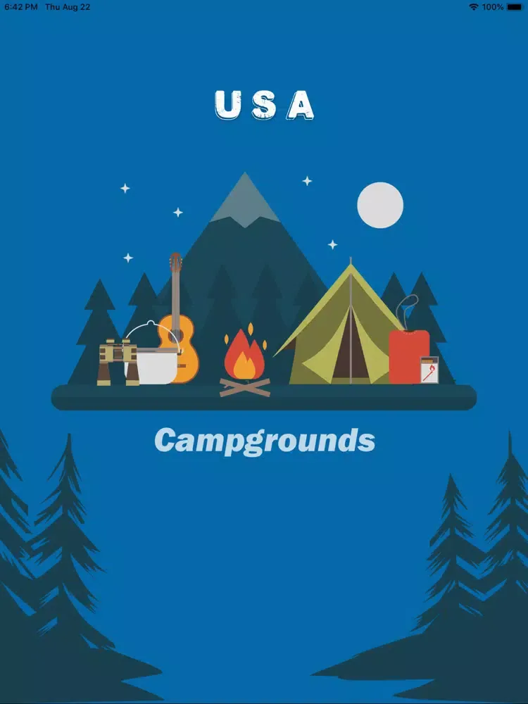 Tangkapan skrin USA Campgrounds iPad 