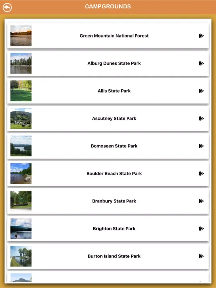 Vermont National Parks iPad  Ekran Görüntüleri