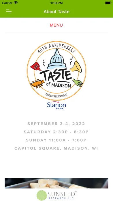 ภาพหน้าจอของ TasteofMadisonWI