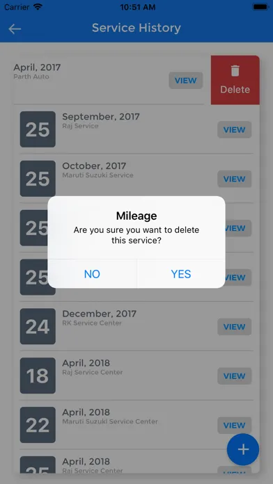 ภาพหน้าจอของ Mileage Track App