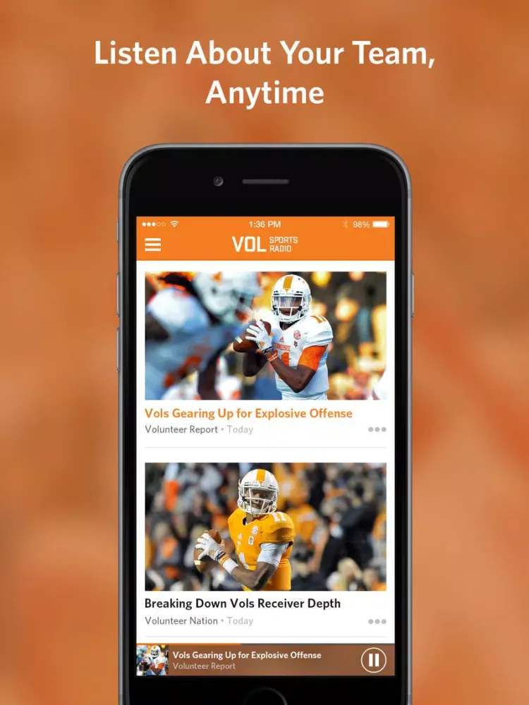 Vol Sports Radio iPad  स्क्रीनशॉट