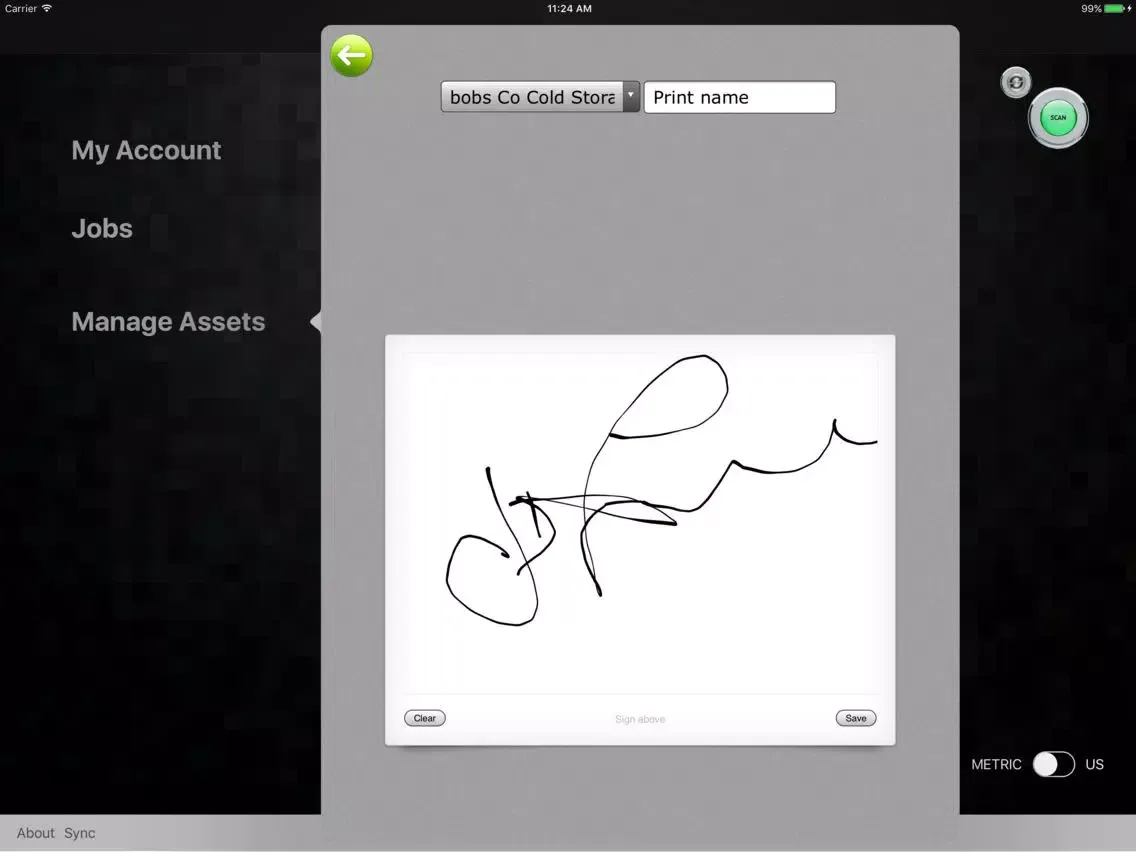 Tangkapan layar RedPoint F Gas App iPad 