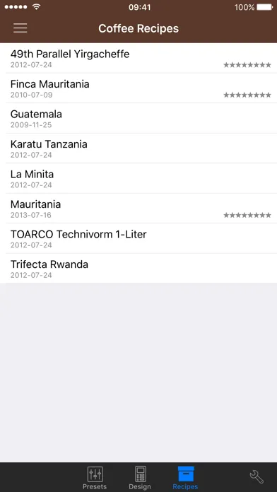 Ảnh chụp màn hình của VST CoffeeTools PRO for iPhone