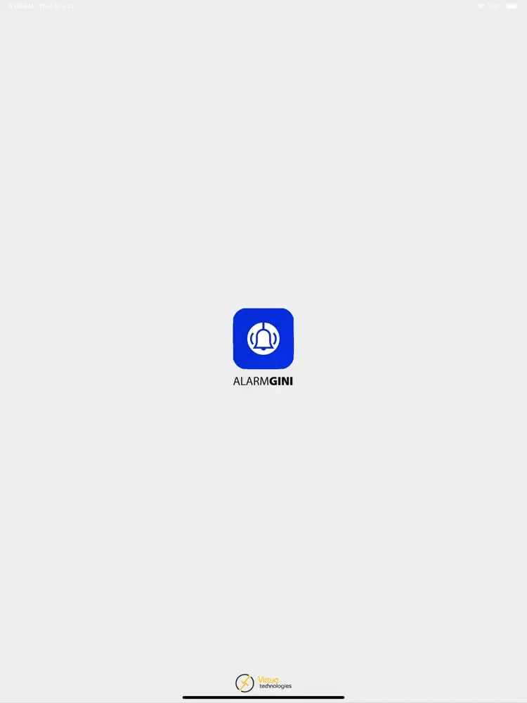 Tangkapan layar AlarmGINI iPad 