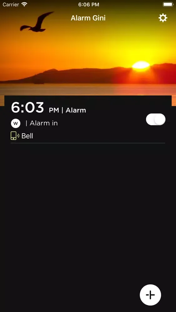 Tangkapan layar AlarmGINI