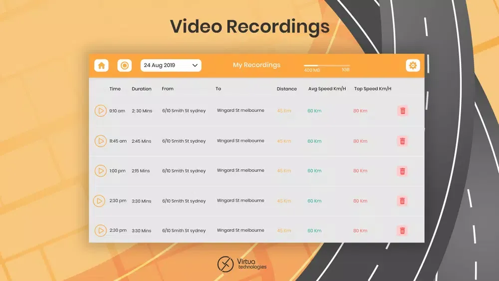 DashCam App স্ক্রিনশট