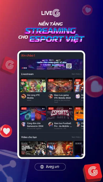 Скриншоты LiveG - VTC Esports