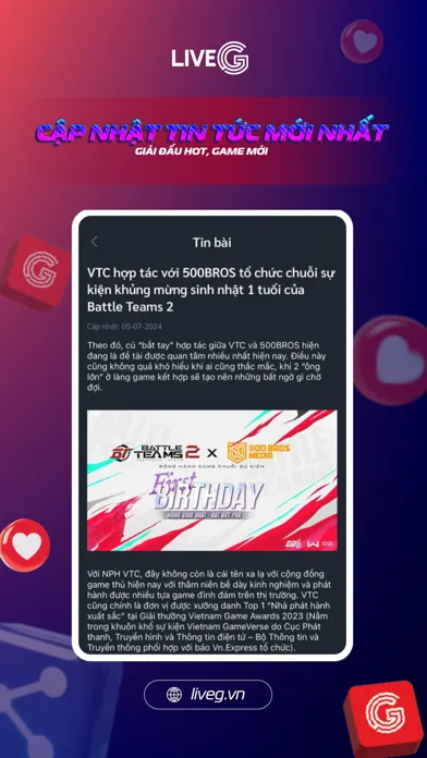 Скриншоты LiveG - VTC Esports