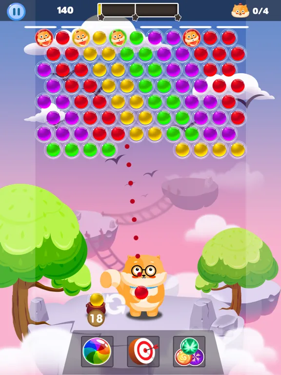Bubble Shooter Cat World iPad  Screenshots
