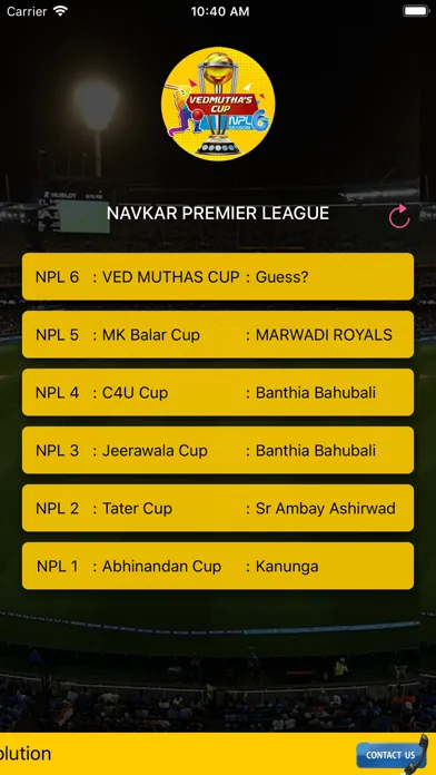 NPL - Navkar Premier League سکرین شاٹس