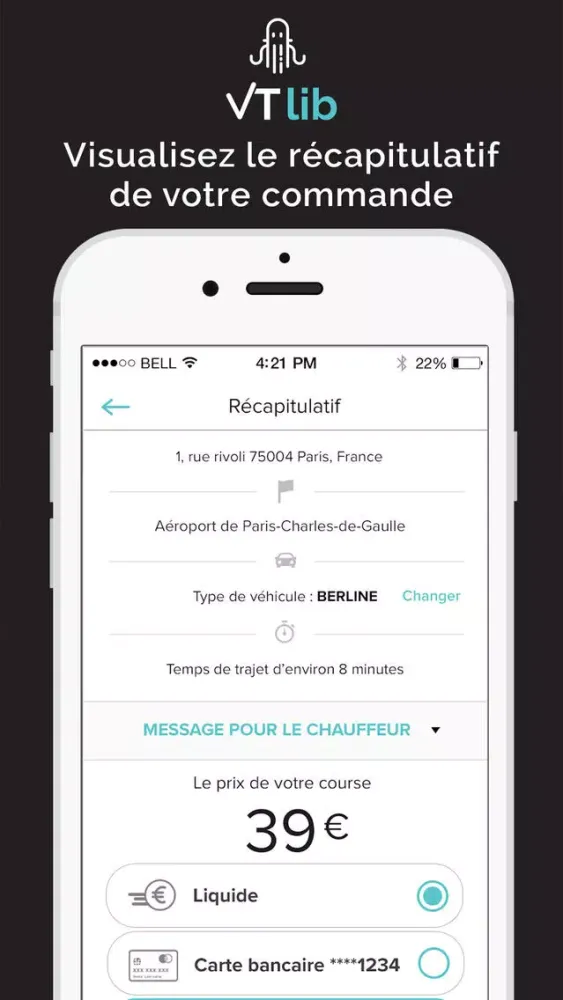 VTLib - Votre Chauffeur Privé應用截圖