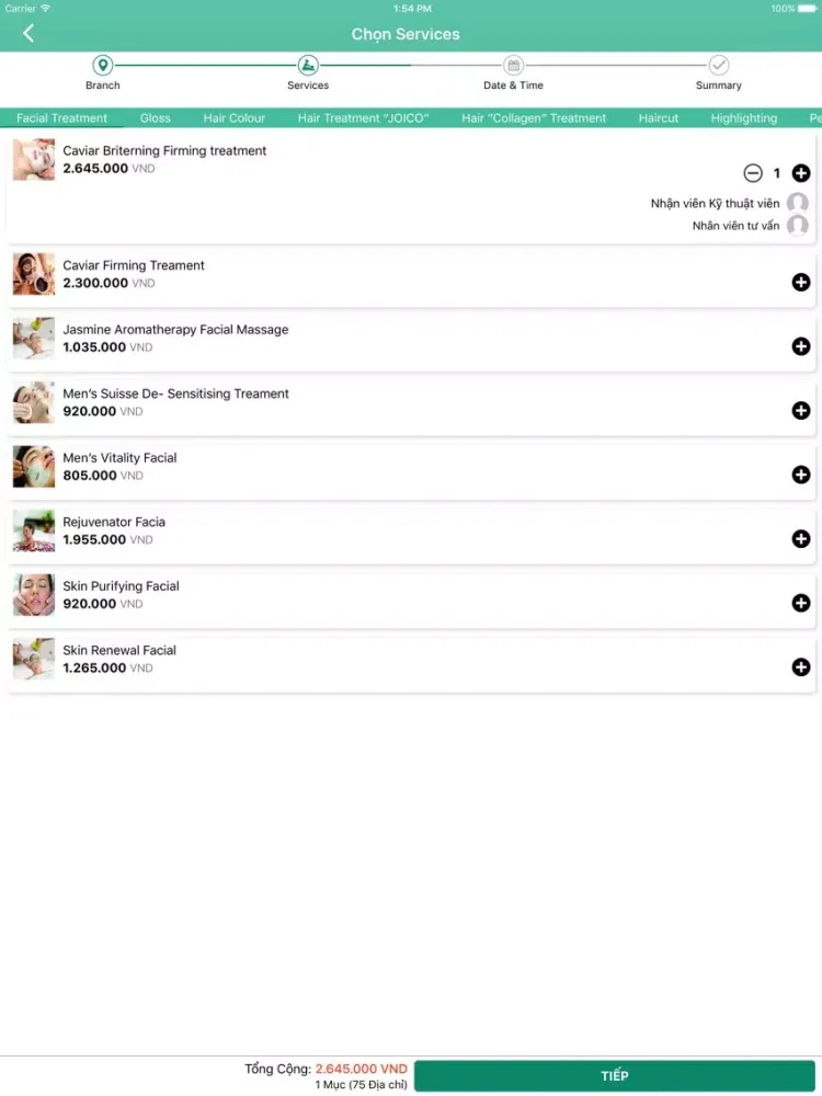Tangkapan skrin Jasmine Spa iPad 