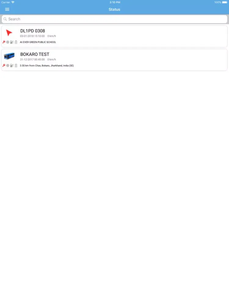 Tangkapan layar vtraQ iPad 
