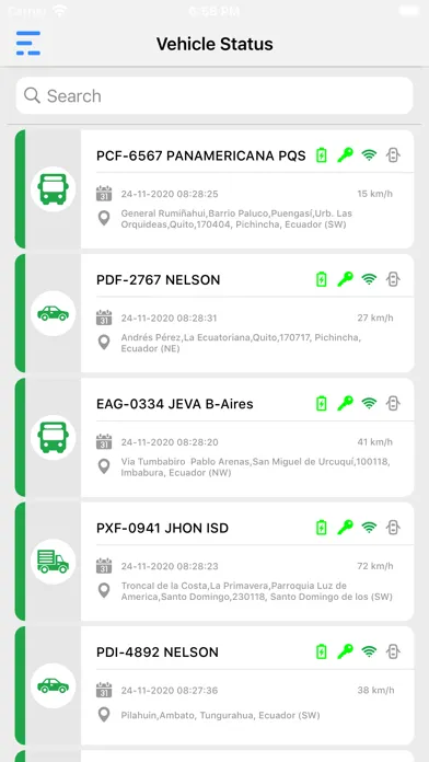 Captures d'écran de GPS Fleet Management Systems