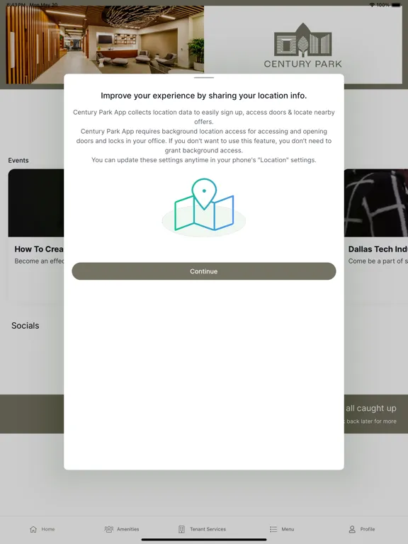 Century Park App iPad  スクリーンショット