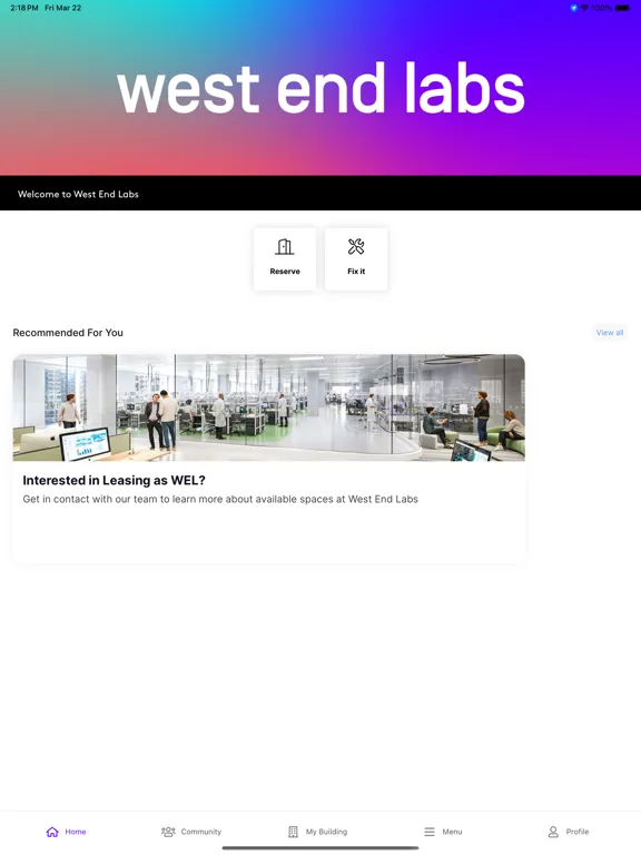 West End Labs iPad  স্ক্রিনশট