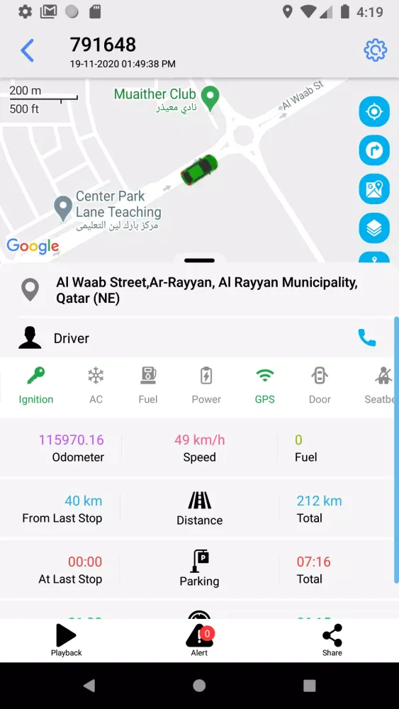 Tangkapan layar Mobitrack
