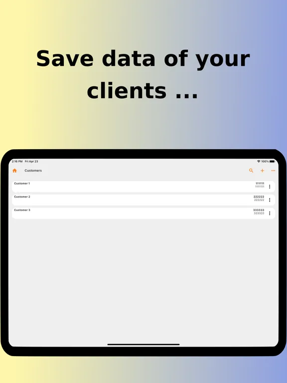 eEstimate - price offer iPad  स्क्रीनशॉट
