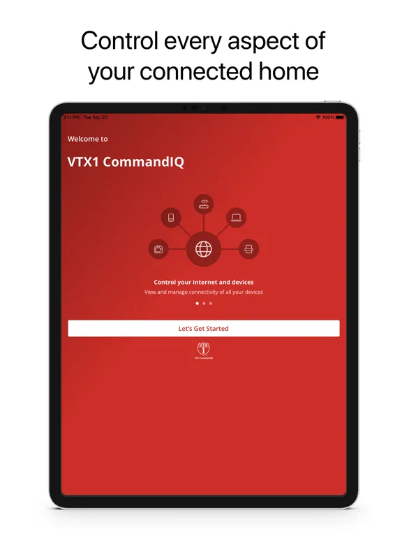 VTX1 CommandIQ iPad  스크린샷