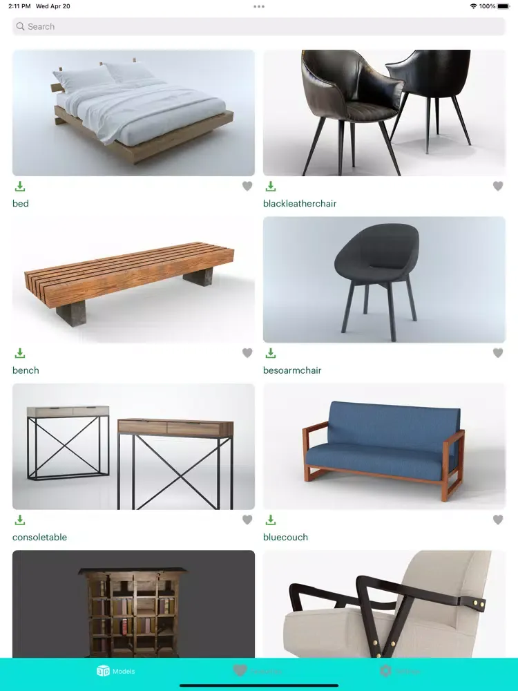ภาพหน้าจอของ 3D Models Furniture for CAD iPad 