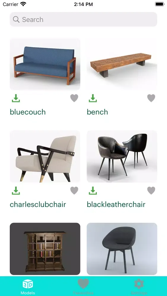ภาพหน้าจอของ 3D Models Furniture for CAD