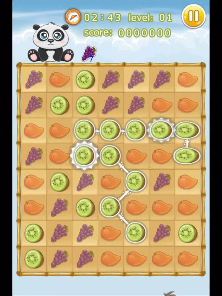 Capturas de tela do Panda want to eat fruit iPad 