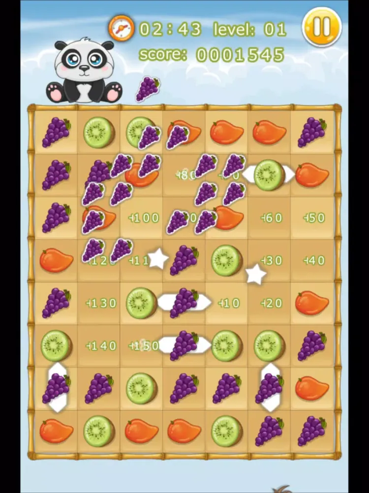Capturas de tela do Panda want to eat fruit iPad 