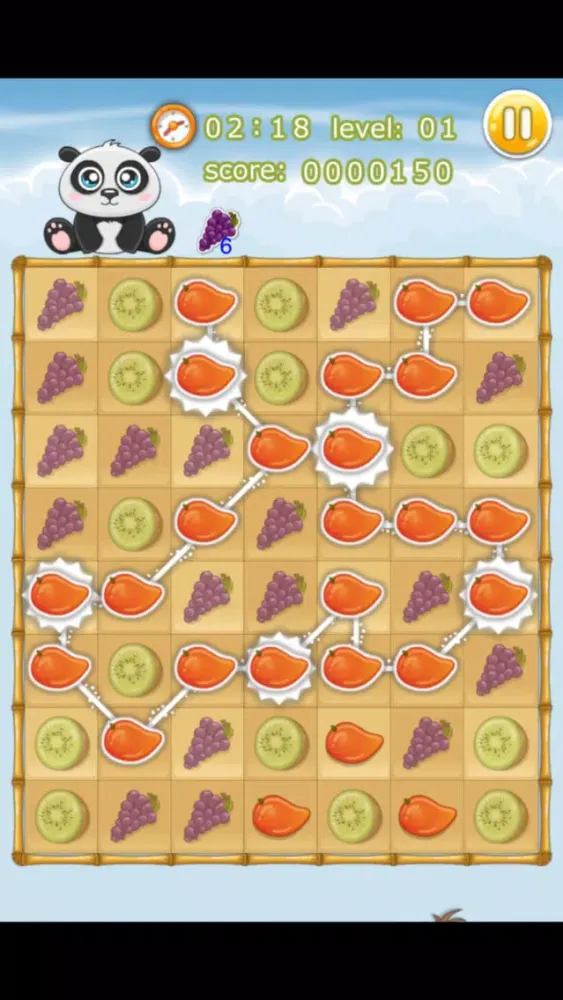 Capturas de tela do Panda want to eat fruit