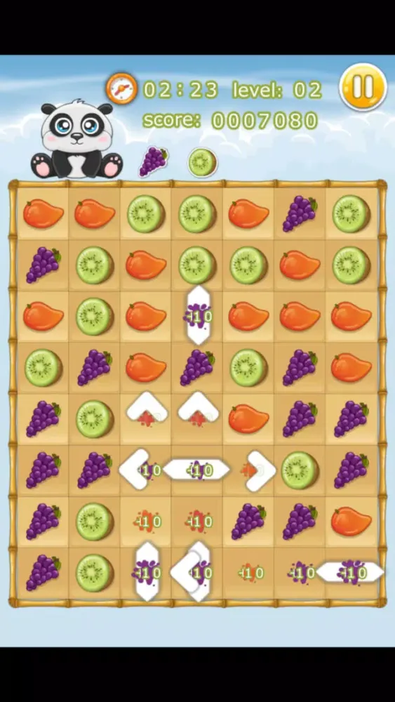 Capturas de tela do Panda want to eat fruit