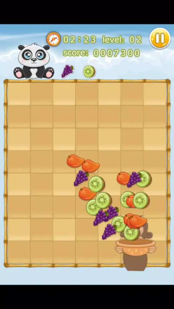 Capturas de tela do Panda want to eat fruit