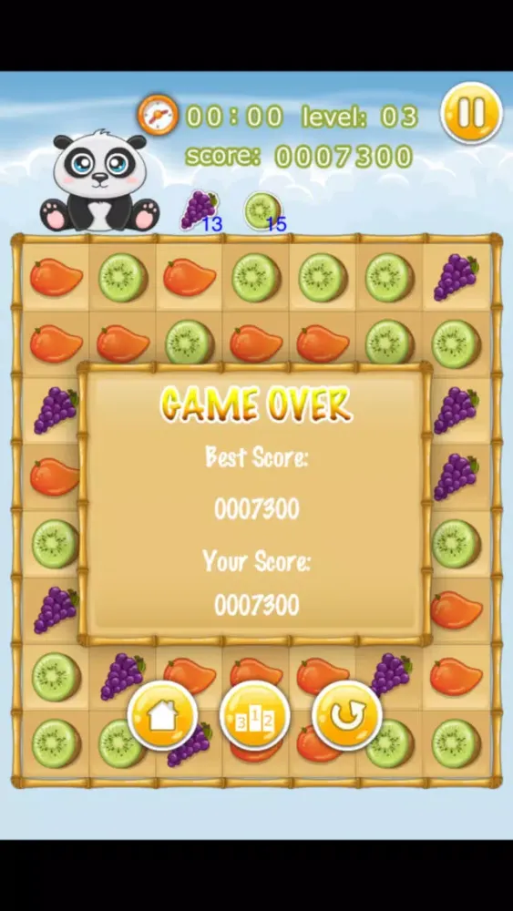 Capturas de tela do Panda want to eat fruit
