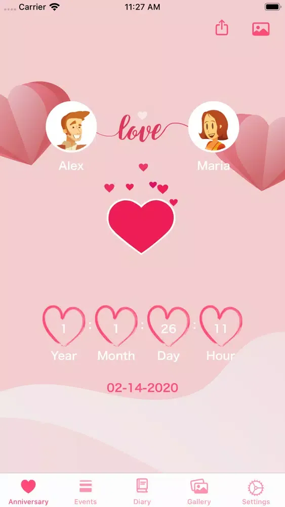Captures d'écran de Love Diary - Sweet Diary