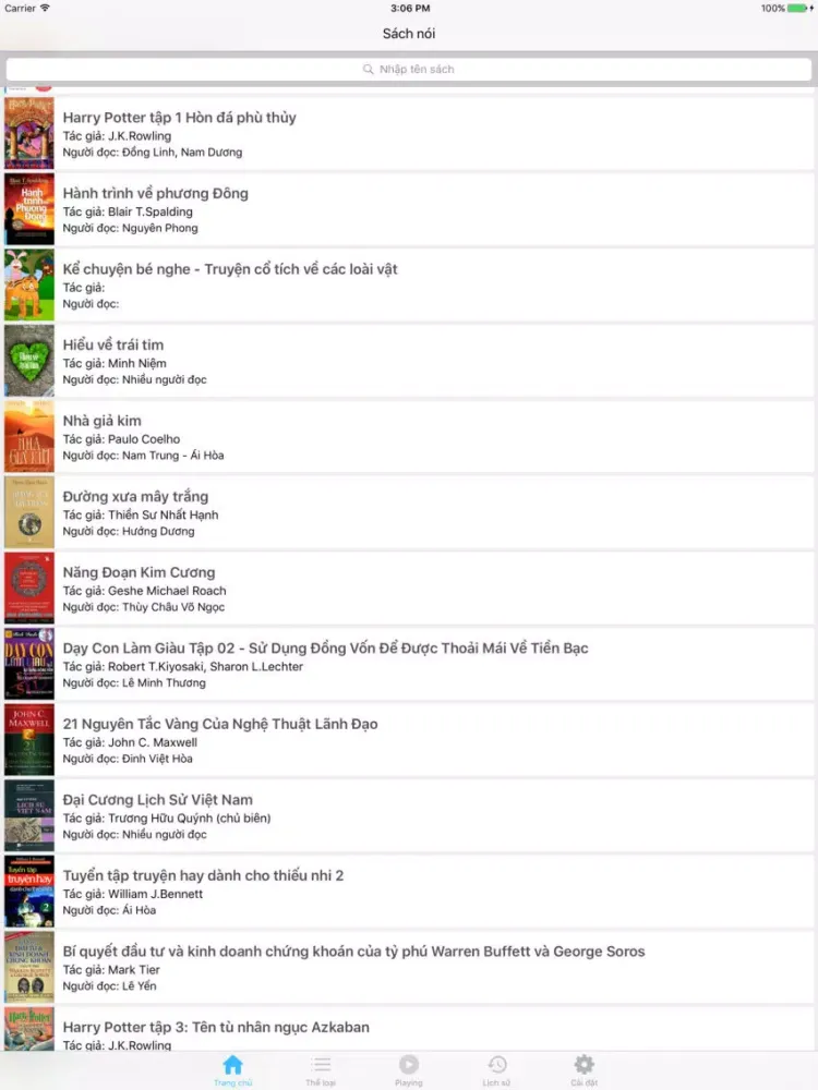 Sách nói online-Audio book mới iPad  Screenshots