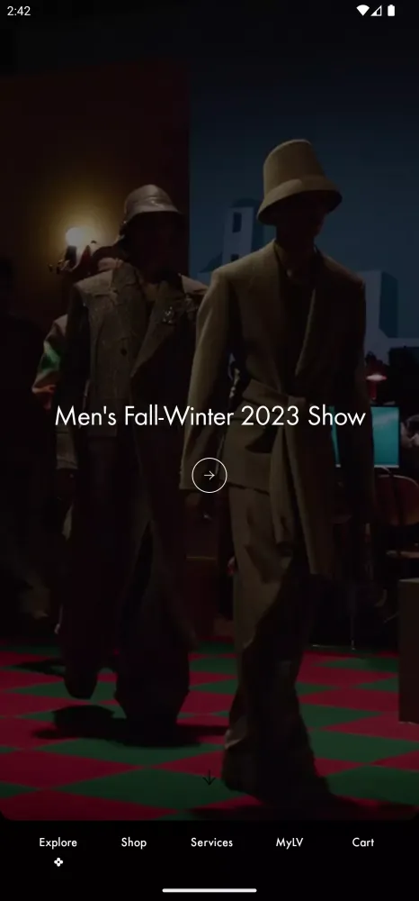 Capturas de tela do Louis Vuitton