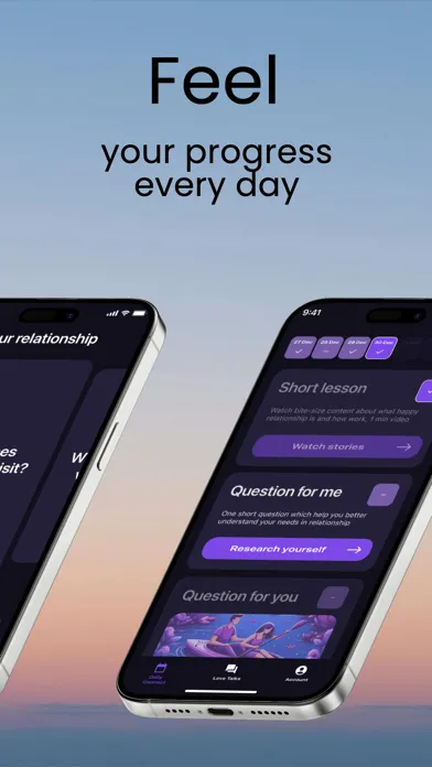 Capturas de tela do Vuln: Relationship Tracker App