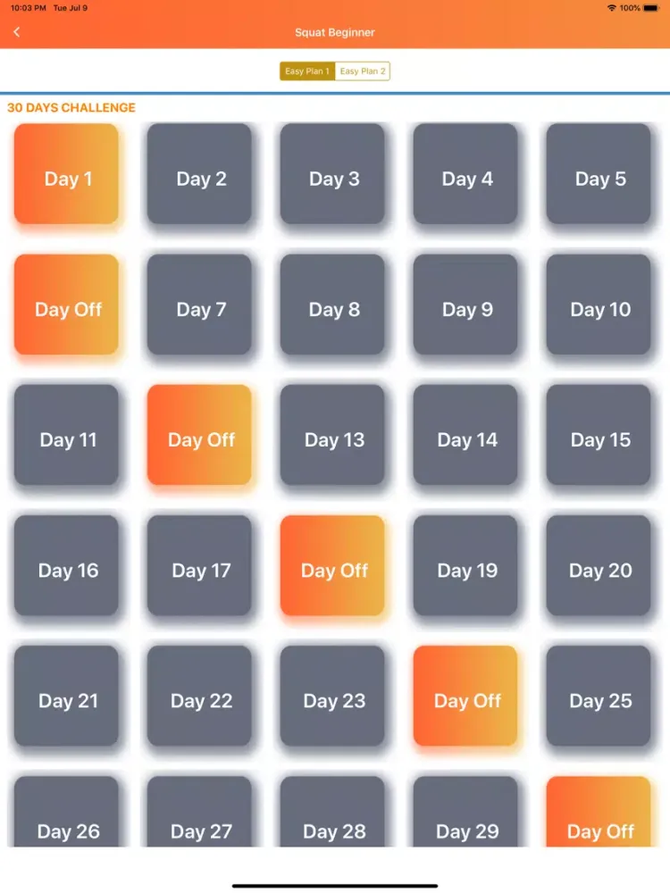 30 Day Fitness Workout iPad  スクリーンショット