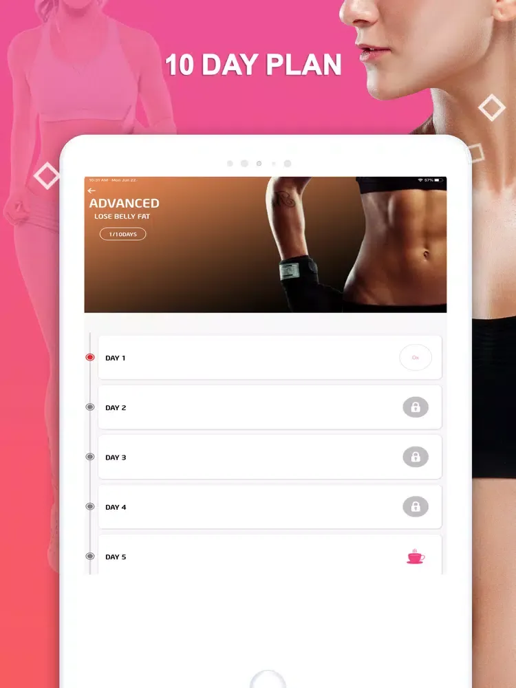 Abs Workout & Diet for Women iPad  Screenshots