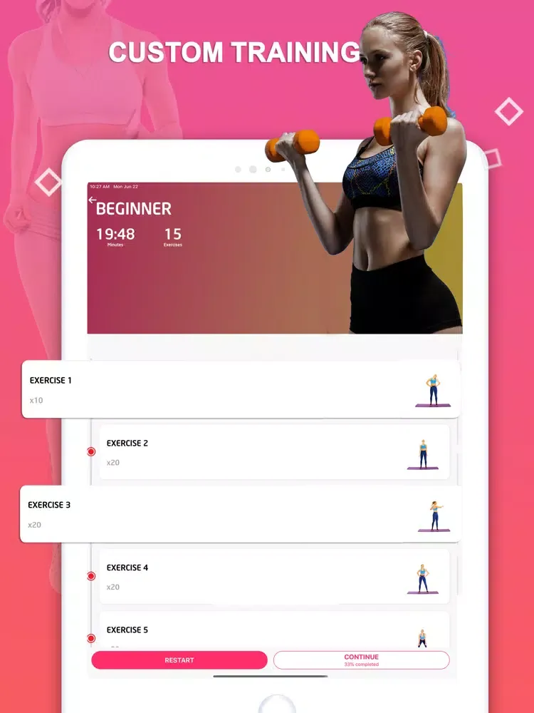 Abs Workout & Diet for Women iPad  Screenshots