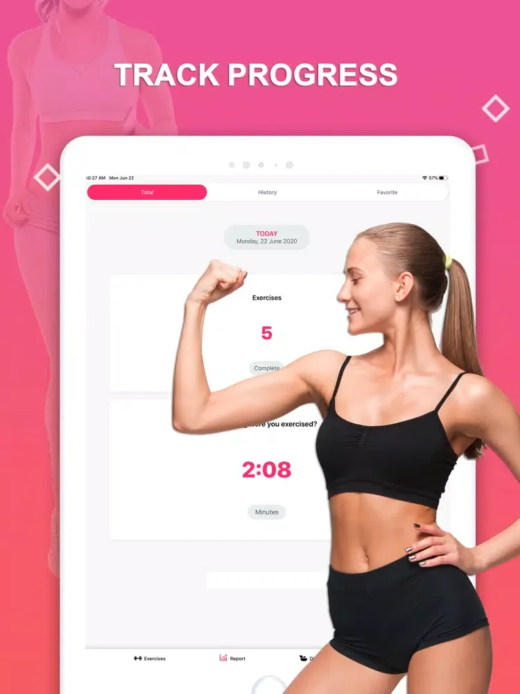 Abs Workout & Diet for Women iPad  Screenshots